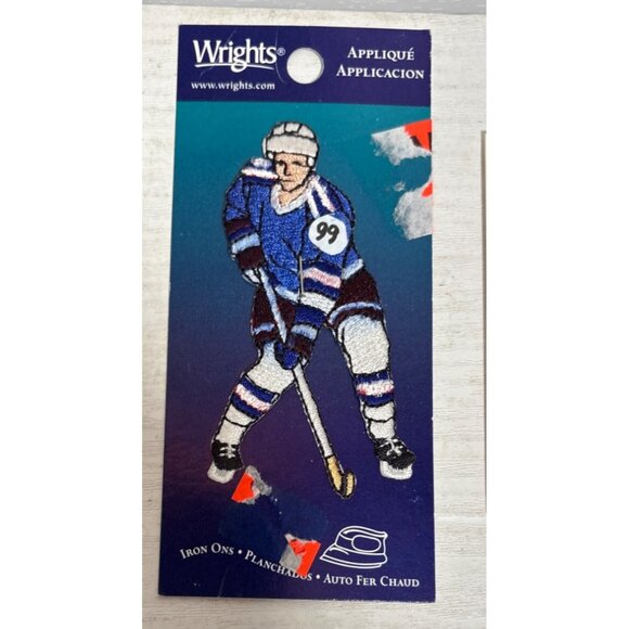 Wrights Sports Iron On Appliqué Patches Lot Soccer Ice Skate Hockey Baseball - Picture 4 of 9